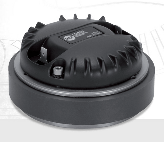RCF CD350 1" Compression Driver on ES-800 Biradial