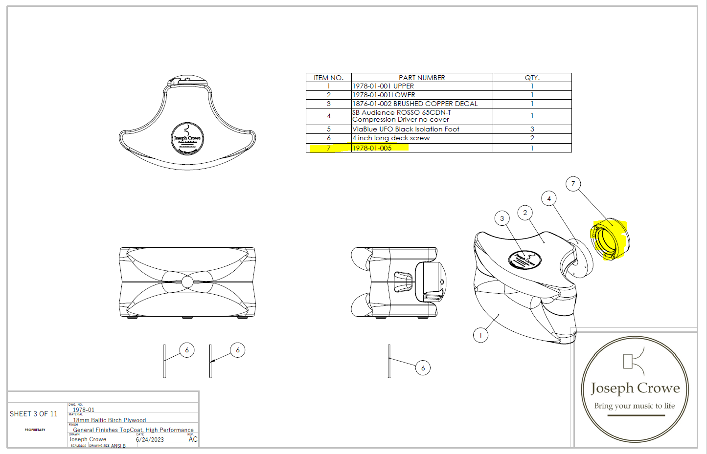 Speaker System No.2154 15" 2-way