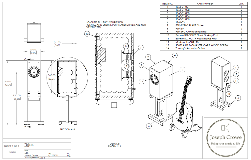 Speaker Plan No.1866 --- Markaudio CHR120
