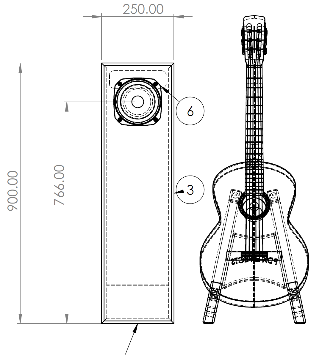 Fostex FF165WK Cabinet Plan and Contour Network