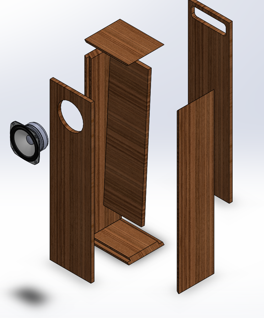 Fostex FF165WK Cabinet Plan and Contour Network