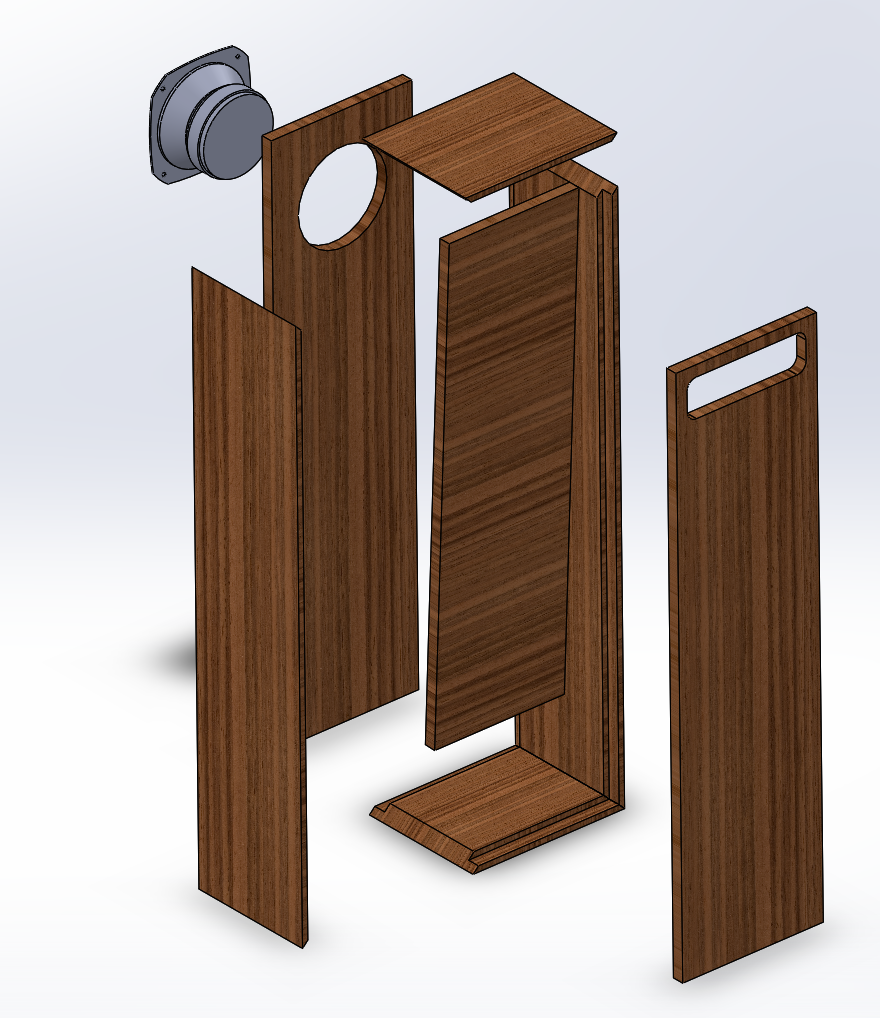Fostex FF165WK Cabinet Plan and Contour Network