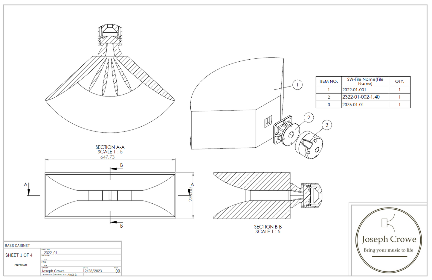 Smooth Transition Throat Adapter No.2322 for Yuichi A290 Horn