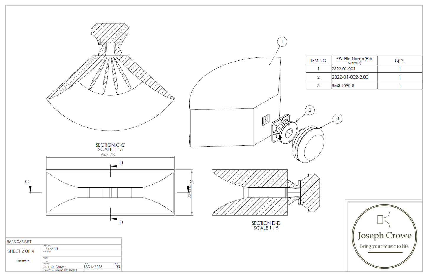 Smooth Transition Throat Adapter No.2322 for Yuichi A290 Horn