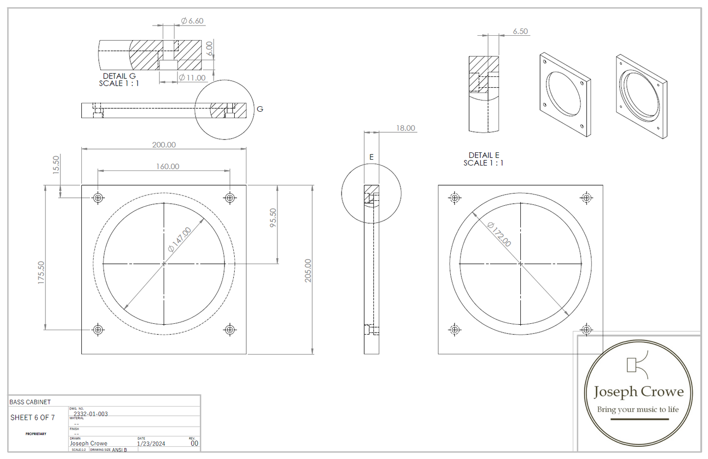 Horn Lens No.2332 for 1" Compression Driver