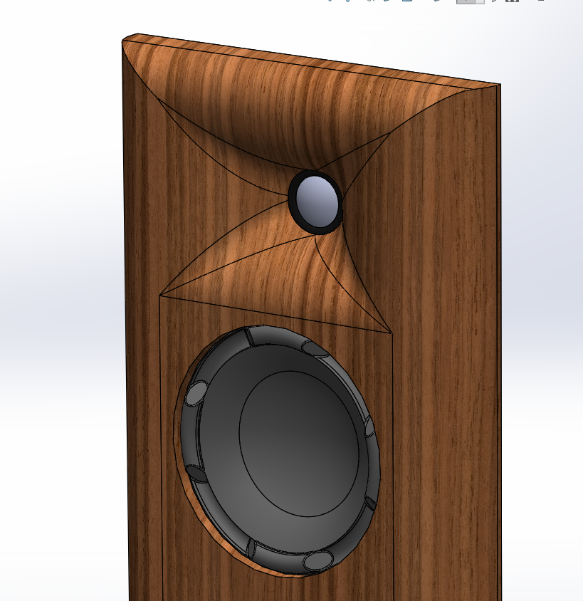 Speaker Baffle No.2422 for Purifi PTT6.5 and TW29BN-B