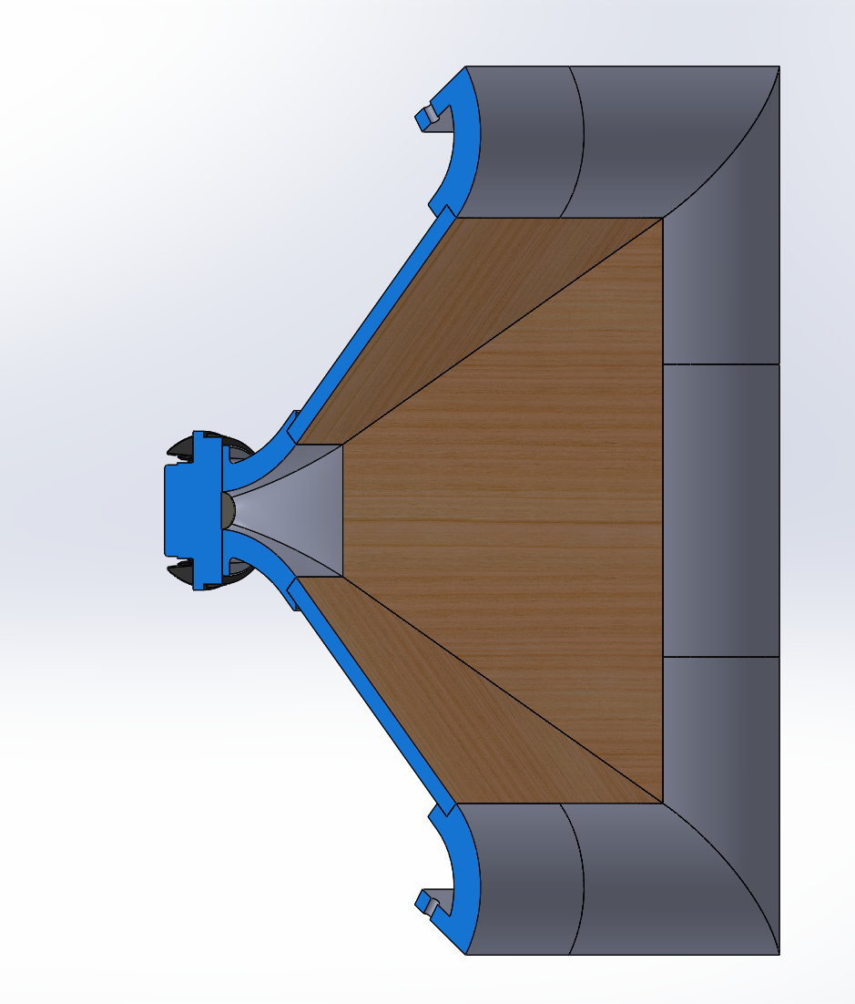 Oblate Spheroidal Horn No.2710 --- 3D CAD files + Drawings