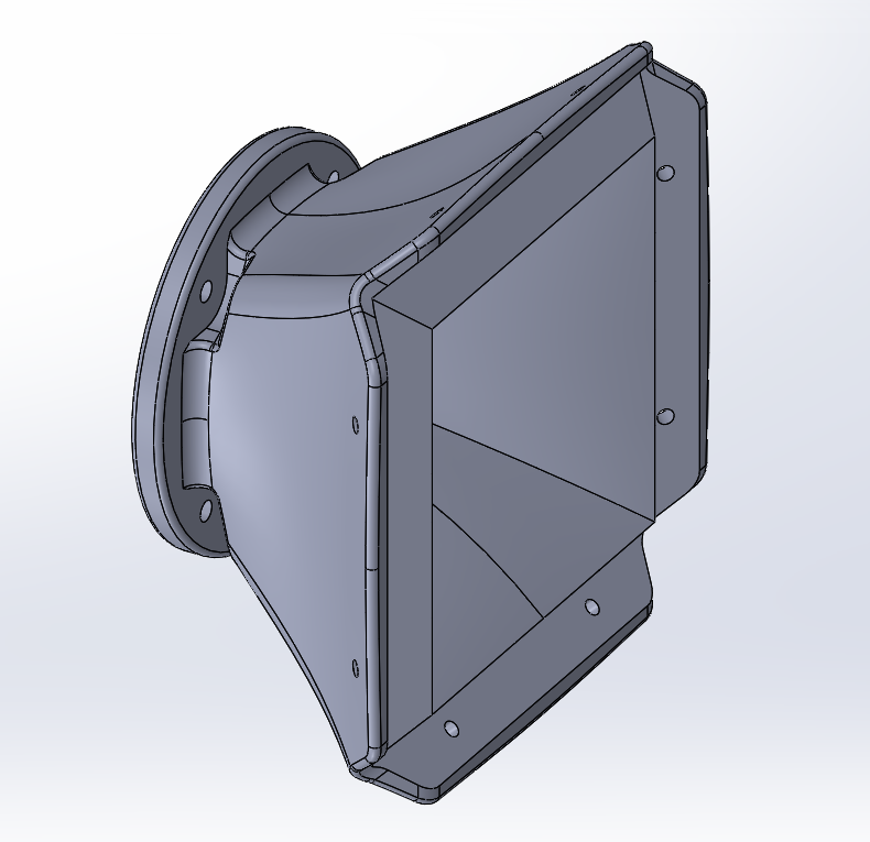 Oblate Spheroidal Horn No.2710 --- 3D CAD files + Drawings