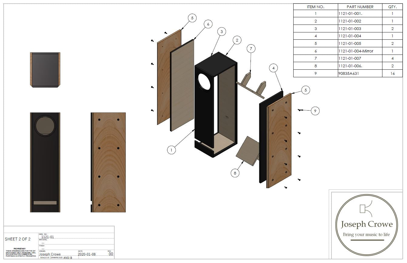 Cabinet Plans for Lii Audio Fast-8 Fullrange Driver