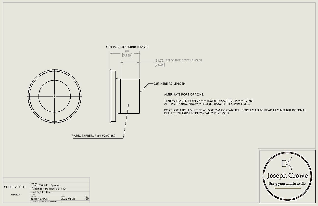 Cabinet Plans for AER Mark One Fullrange Driver