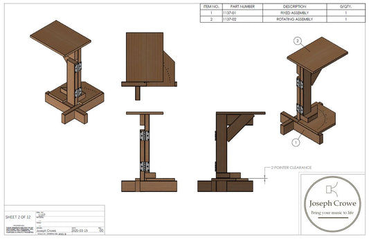 Off-Axis Rotary Table Plans No. 1137