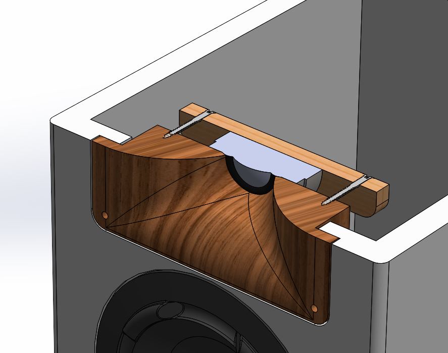 1323 Dome Tweeter Waveguide --- 3D CAD File