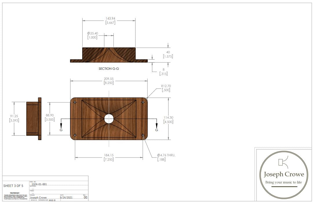 1324 Dome Tweeter Waveguide --- 3D CAD File -- SB Acoustics SB19ST-C000-4