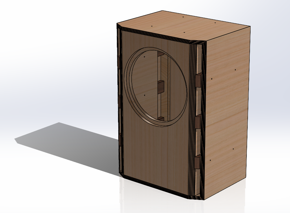 Bass Cabinet Plans No. 1964 -- 15" Faital 15PR400 Woofer