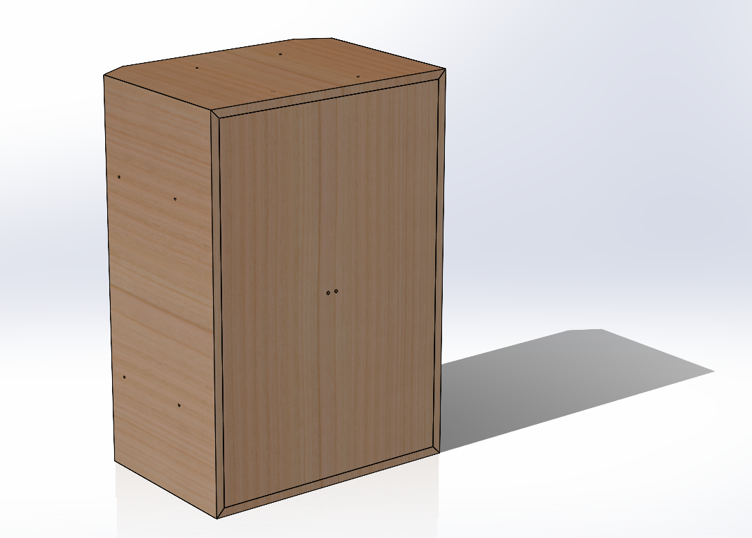 Bass Cabinet Plans No. 1964 -- 15" Faital 15PR400 Woofer