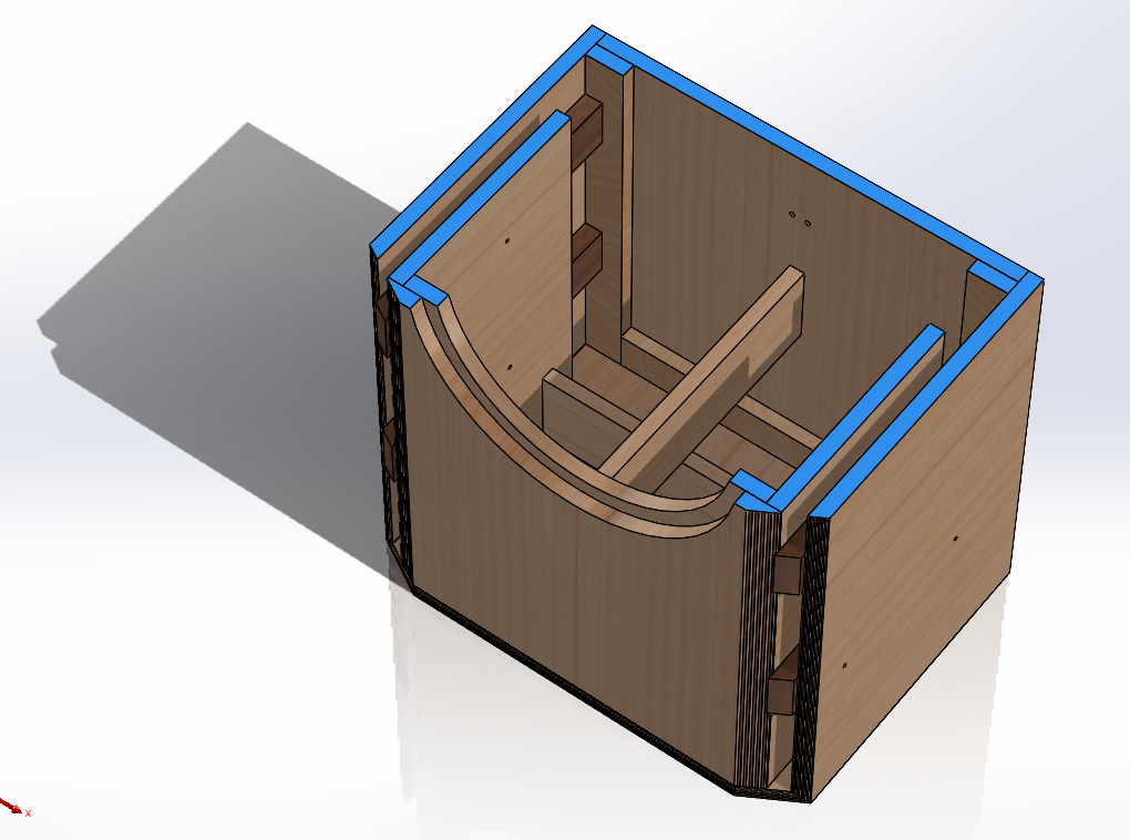 Bass Cabinet Plans No. 1964 -- 15" Faital 15PR400 Woofer