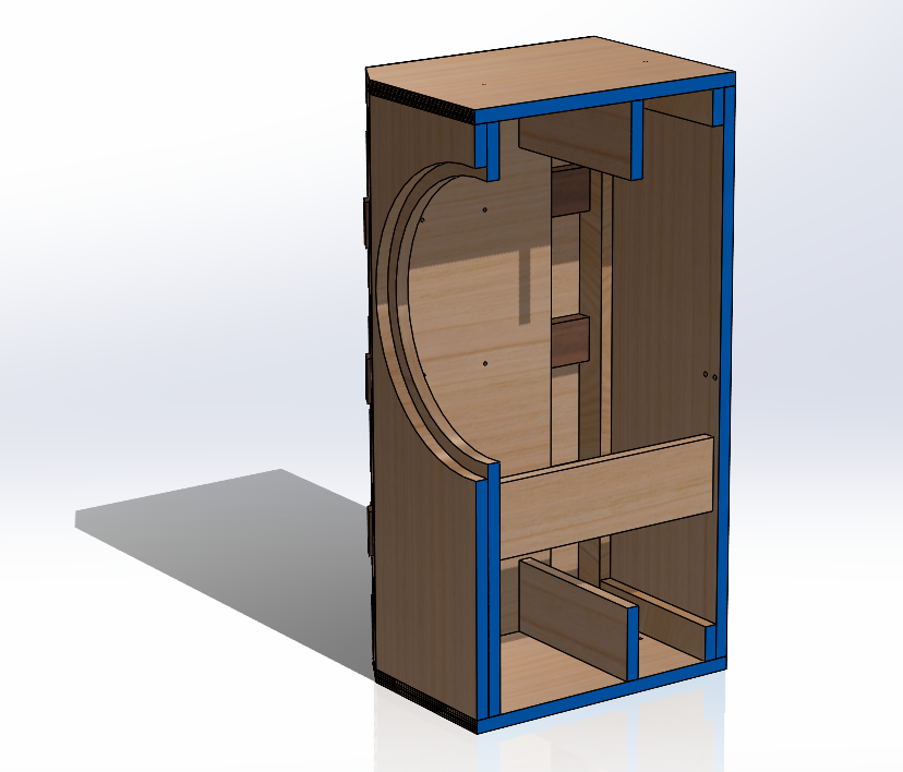 Bass Cabinet Plans No. 1964 -- 15" Faital 15PR400 Woofer