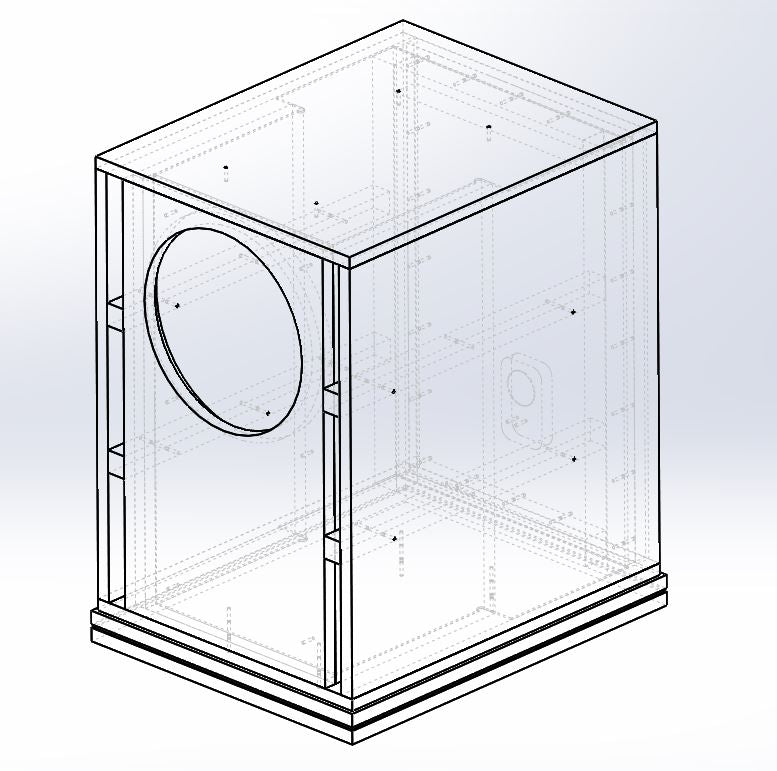Speaker Cabinet #1086 --- 200 liter Onken Bass Cabinet Speaker Plans