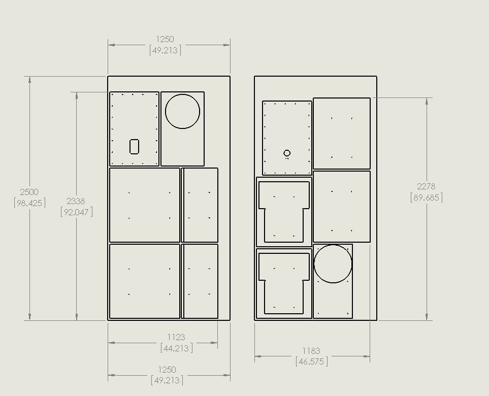 Speaker Cabinet #1086 --- 200 liter Onken Bass Cabinet Speaker Plans