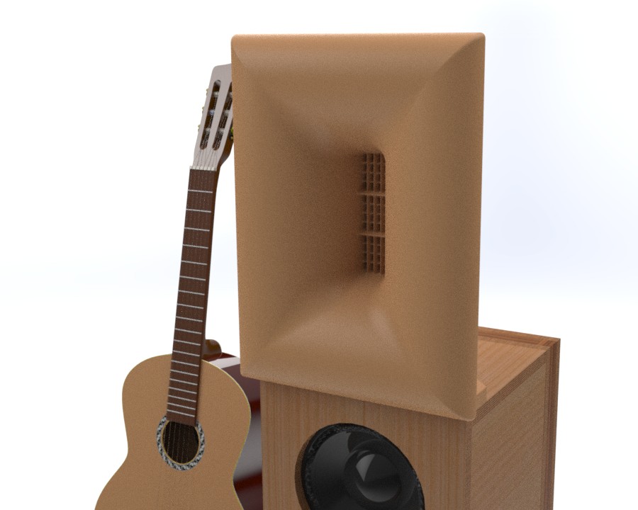 3D Printed Pair of No.1931 -- ES Front Horn for GRS PT6825 Planar Tweeter