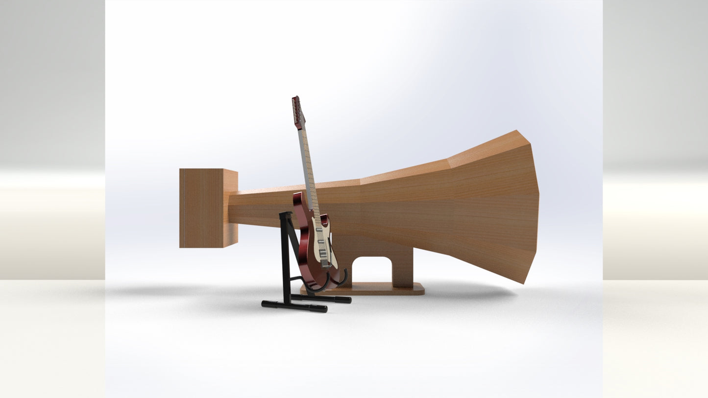 Mid-Bass Front Horn Speaker Plans No.1505 for Precision Devices PD.123C001 12" Bass/Midrange Driver
