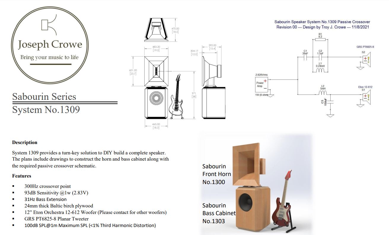 Sabourin Speaker System No.1309