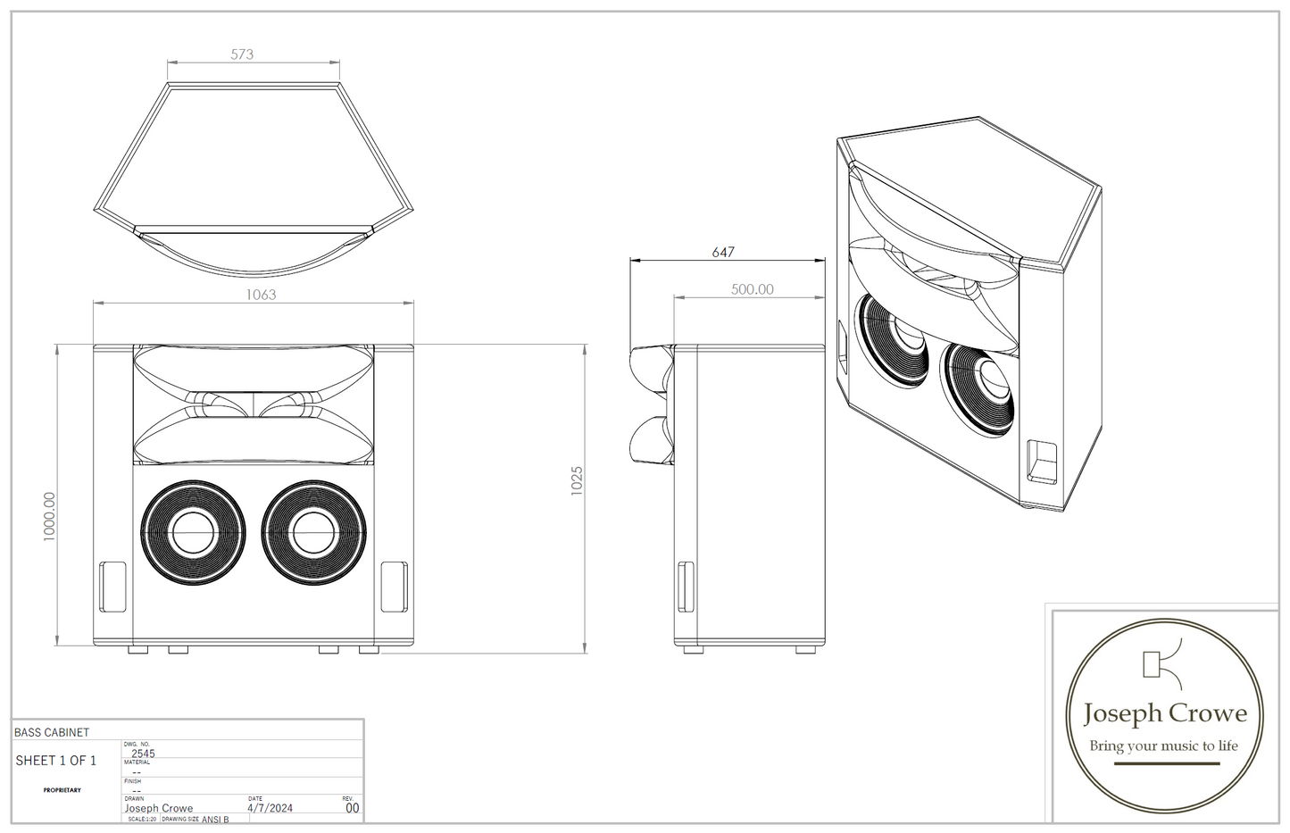 Speaker System No.2545 --- Dual 15" 2-way