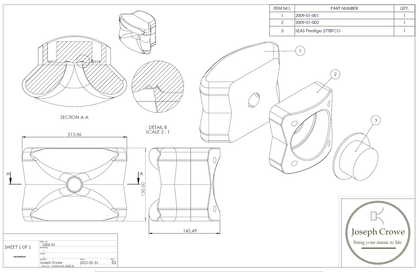 3D CAD Files --- Horn No.2009