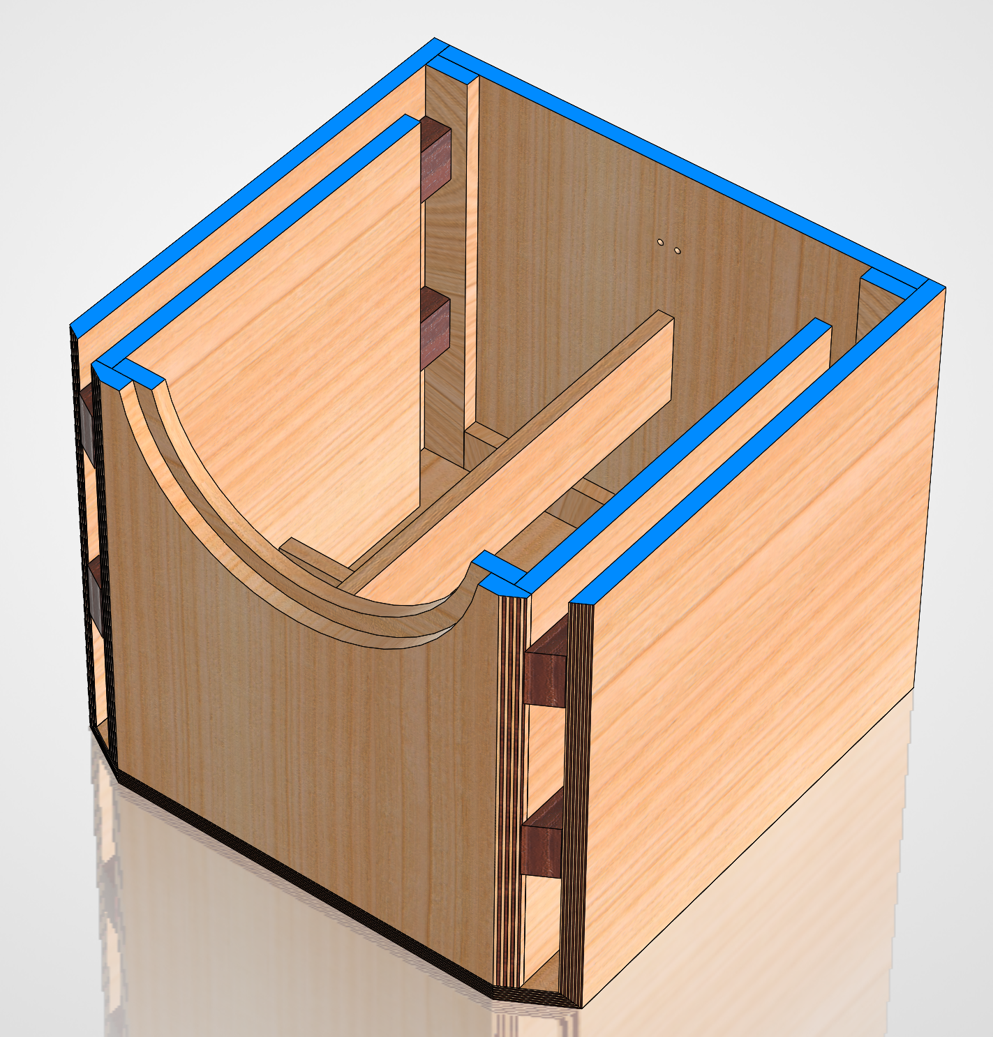 Onken Bass Cabinet Plans No. 3560 -- 15" Beyma 15LX60V2