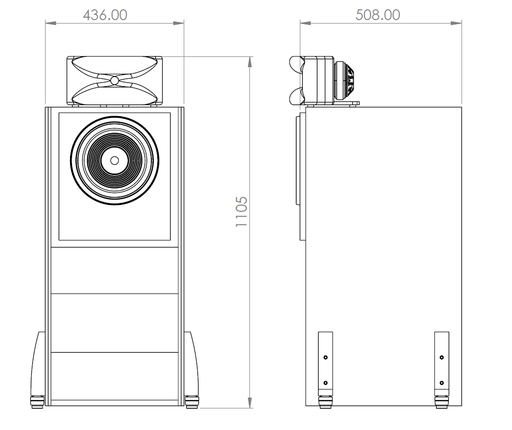 Speaker System No.3154 --- 10" 2-way Back Loaded Horn