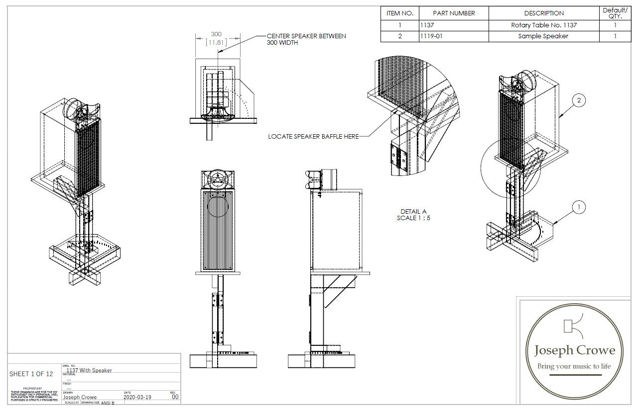 Off-Axis Rotary Table Plans No. 1137