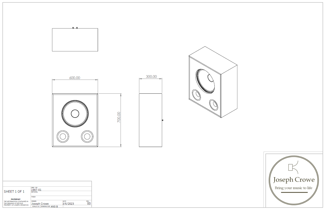 Bass Cabinet Plan No.1947 – Joseph Crowe