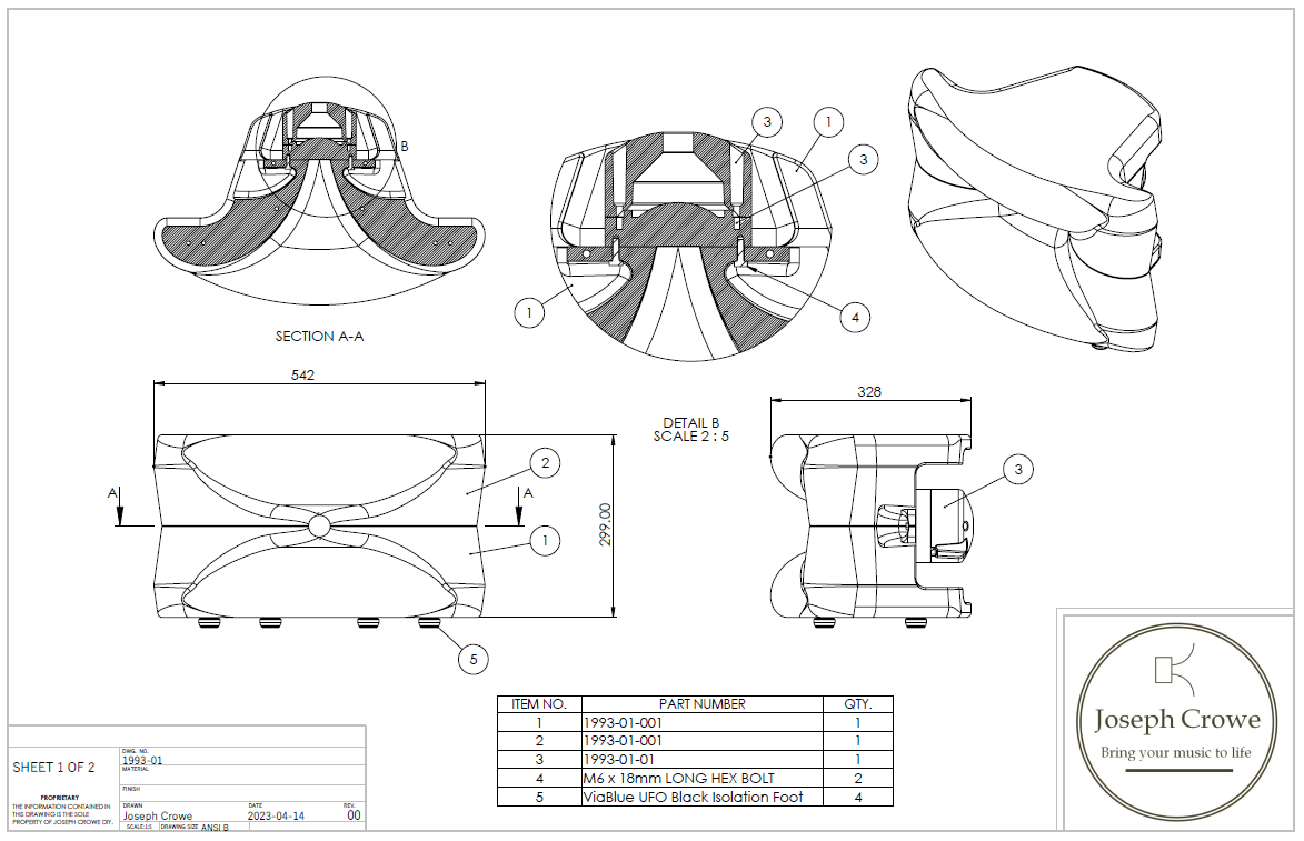 3D CAD files --- Horn No.1993 -- ES450 Biradial for SB Audience 65CDN-T 1.40"