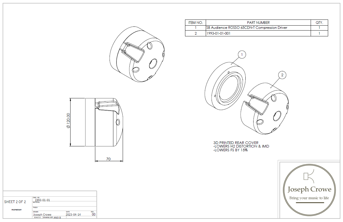 3D CAD files --- Horn No.1993 -- ES450 Biradial for SB Audience 65CDN-T 1.40"