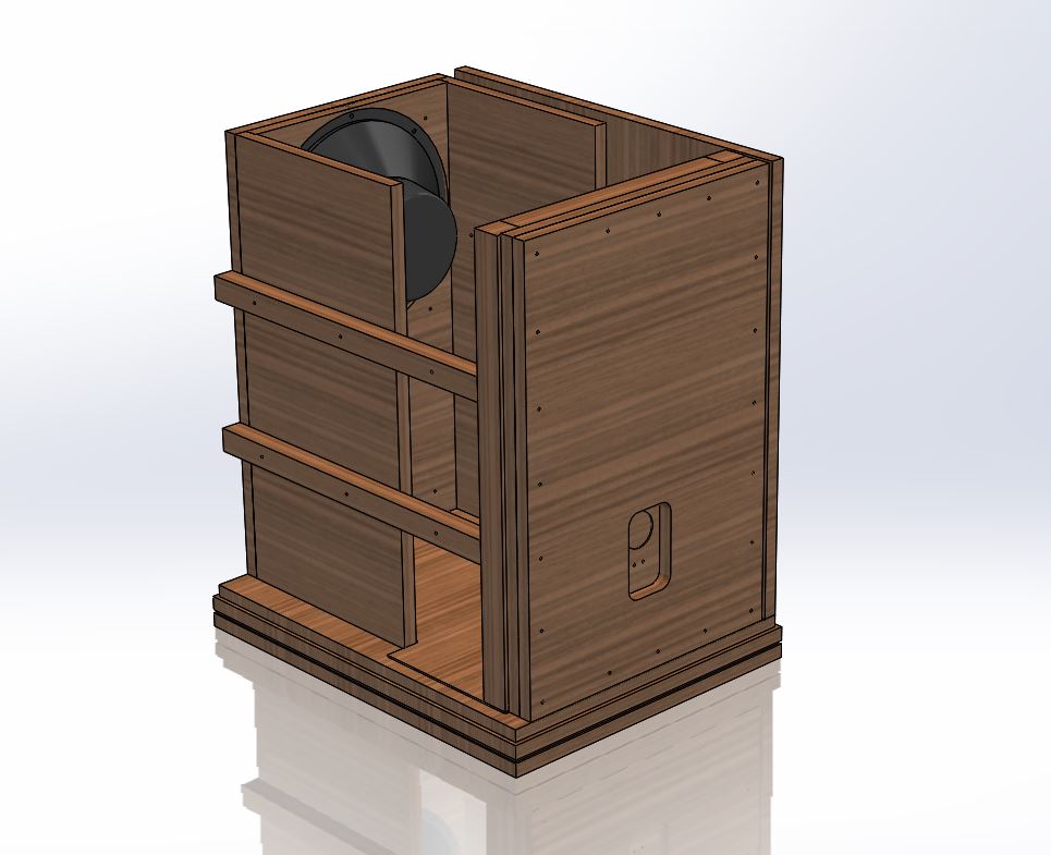 Speaker Cabinet #1086 --- 200 liter Onken Bass Cabinet Speaker Plans