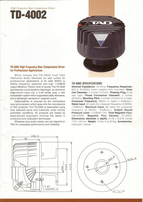 3D CAD files --- ES450 Biradial for TAD TD-4002